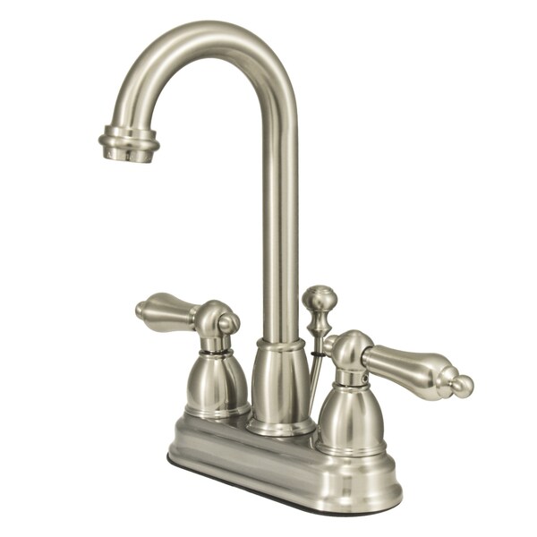 Kingston Brass 4" Centerset Bathroom Faucet, Brushed Nickel KB3618AL - main